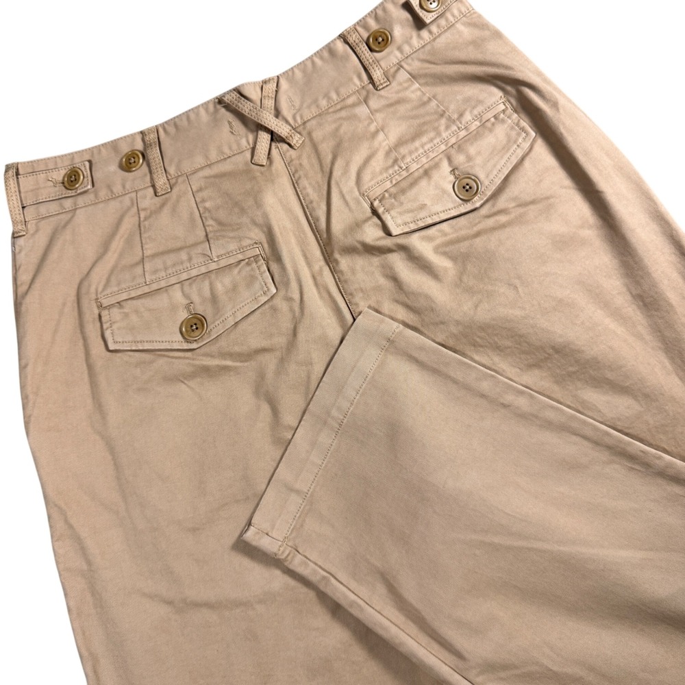 Alex Mill Boyish Chino Pants Women 8 Vintage Khaki Straight Leg Button Fly NEW